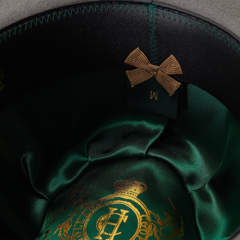 Holland Cooper Trilby Hat Double Feather Band - Light Grey-7